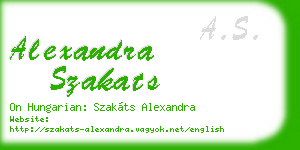 alexandra szakats business card